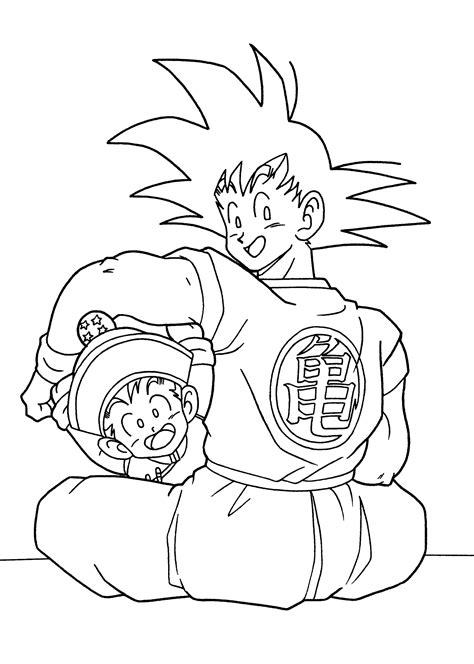 dibujos de goku para colorear